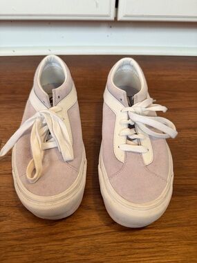 Vans Women's Suede Sneakers in Light Lavender and White Trim